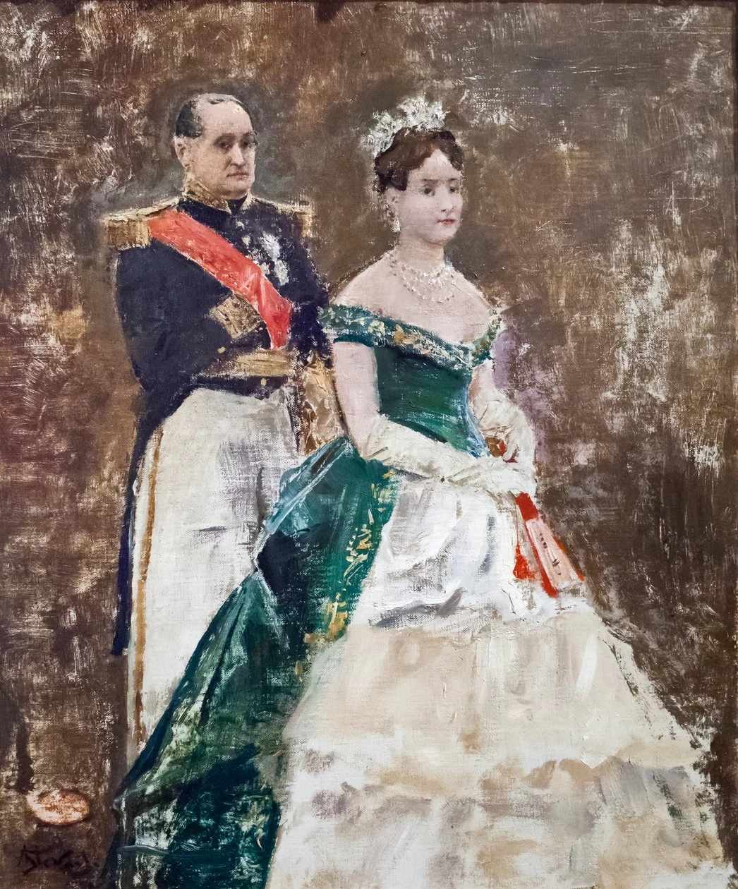 Alfred Émile Stevens - Giacomo Bonaparte e sua figlia Matilde, Museo Napoleonico, Roma